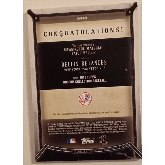 2018 Museum Collection Meaningful Material Relics 26/50 Dellin Betances Patch - Picture 2 of 6